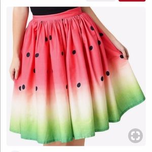 Modcloth Unique Vintage Watermelon Circle Skirt